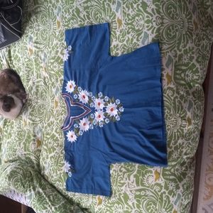 Vintage hand embroidered blouse